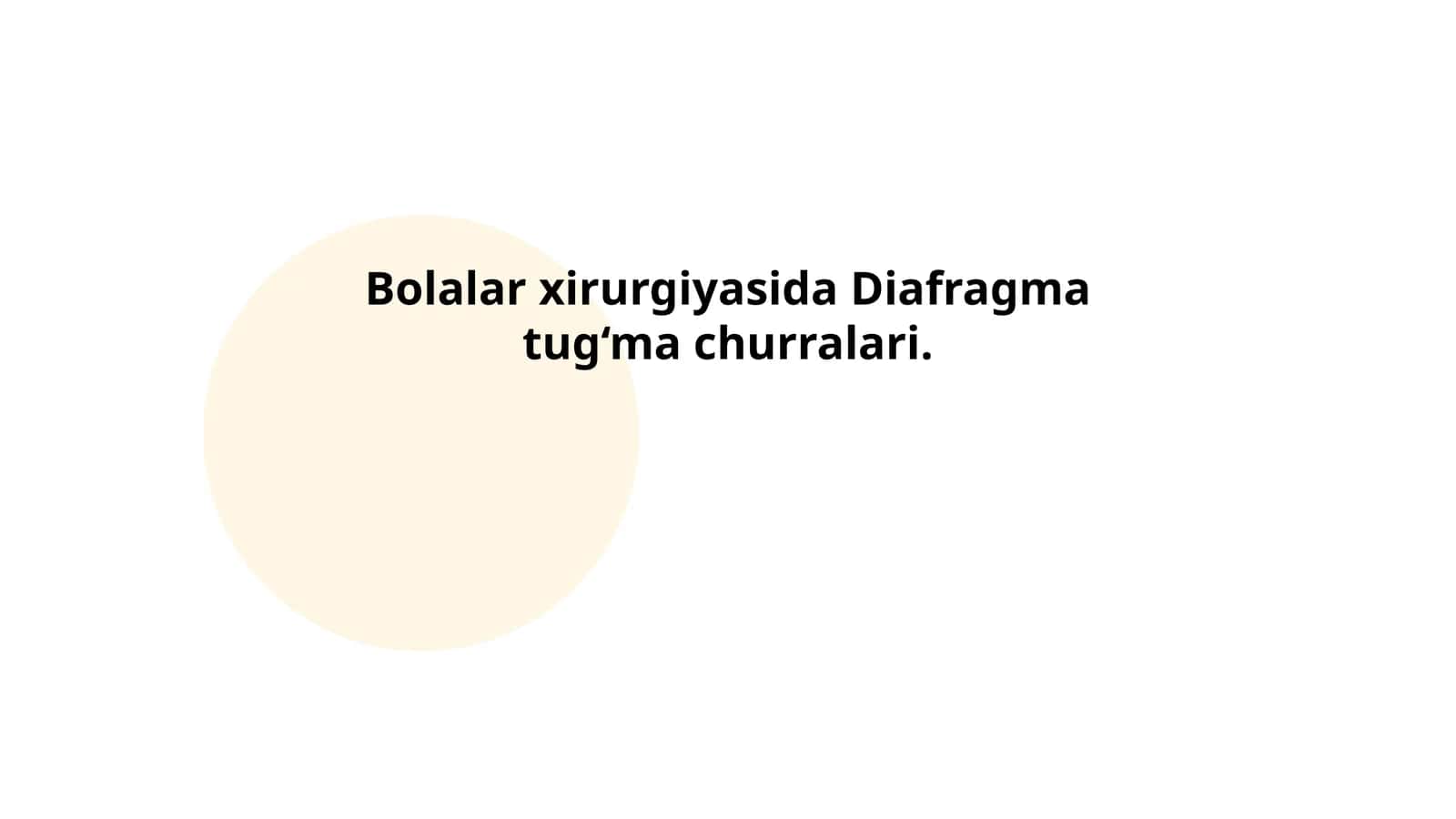 Diafragma tug‘ma churralari