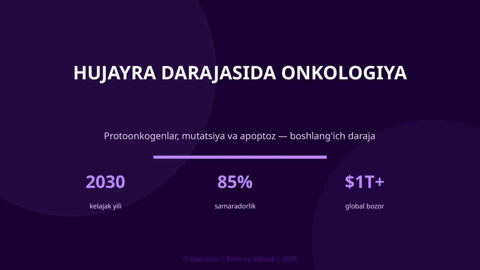 HUJAYRA DARAJASIDA ONKOLOGIYA