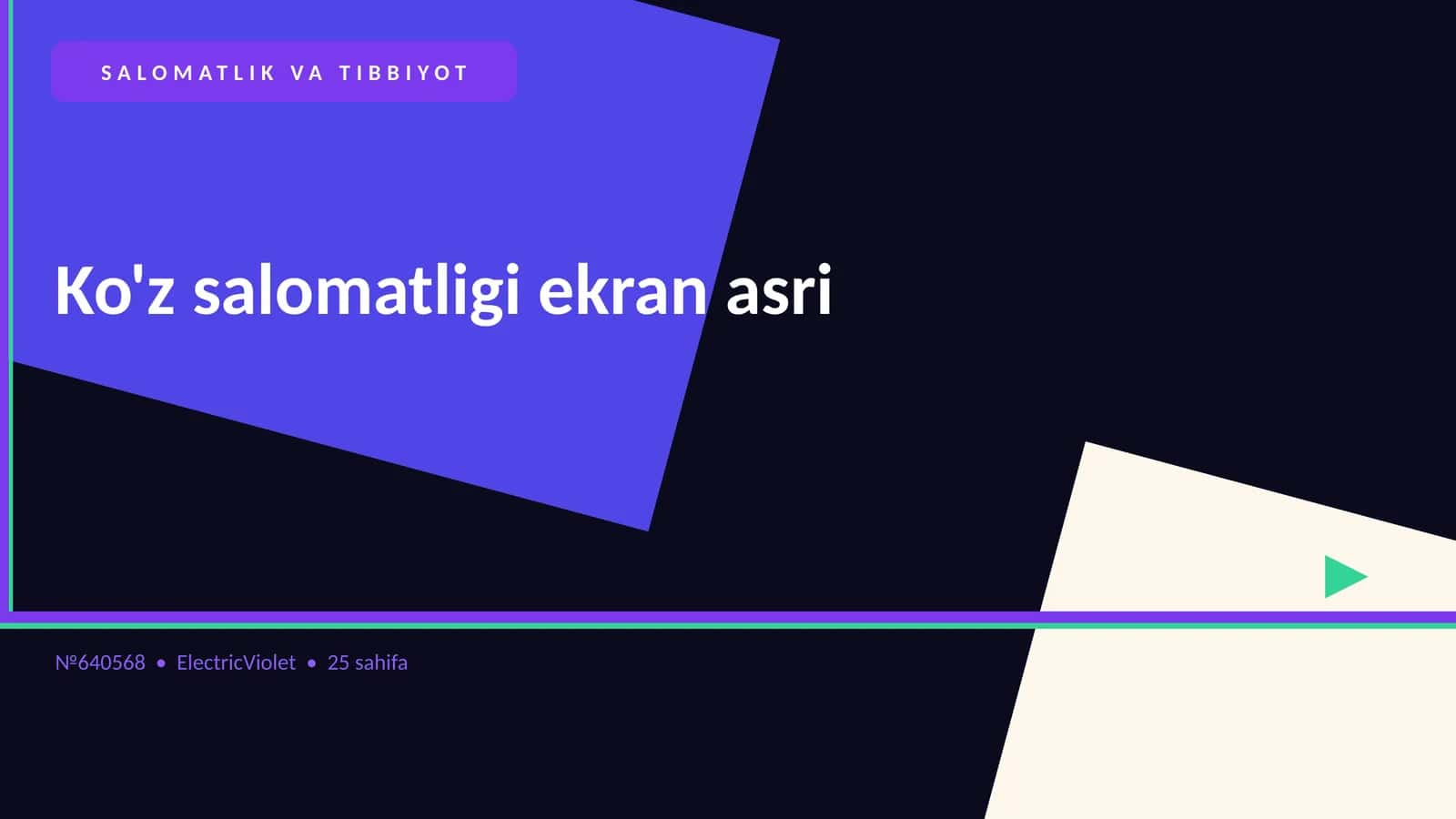 Ko'z salomatligi ekran asri