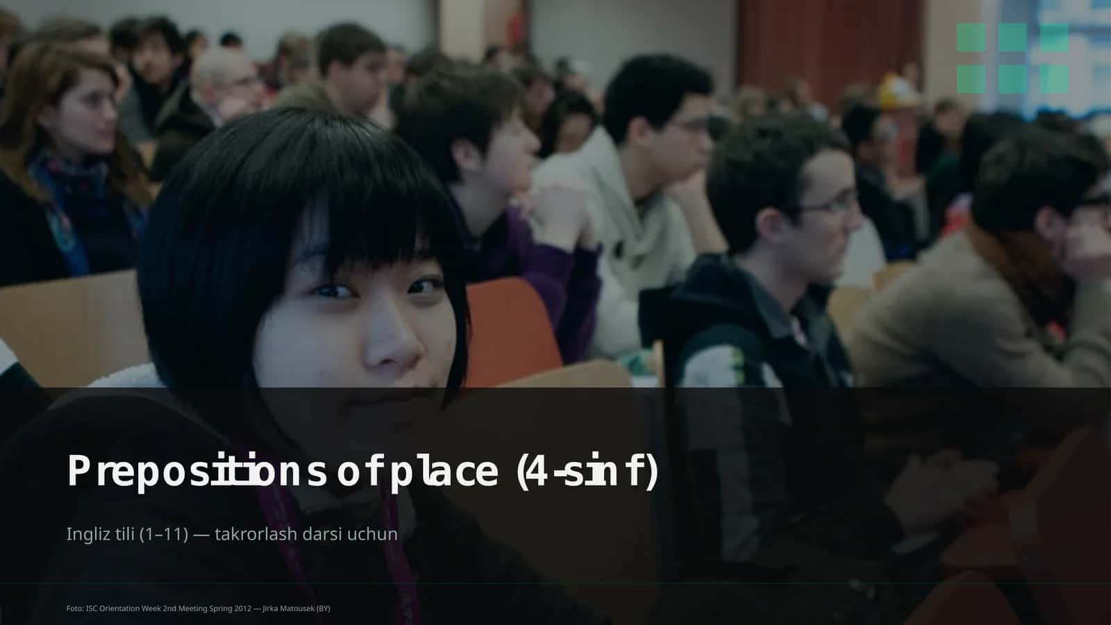 Prepositions of place (4-sinf)