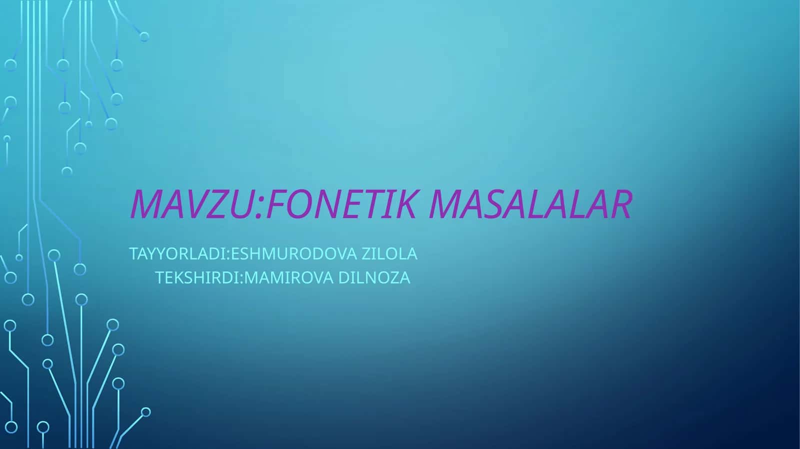 fonetik  masalalar