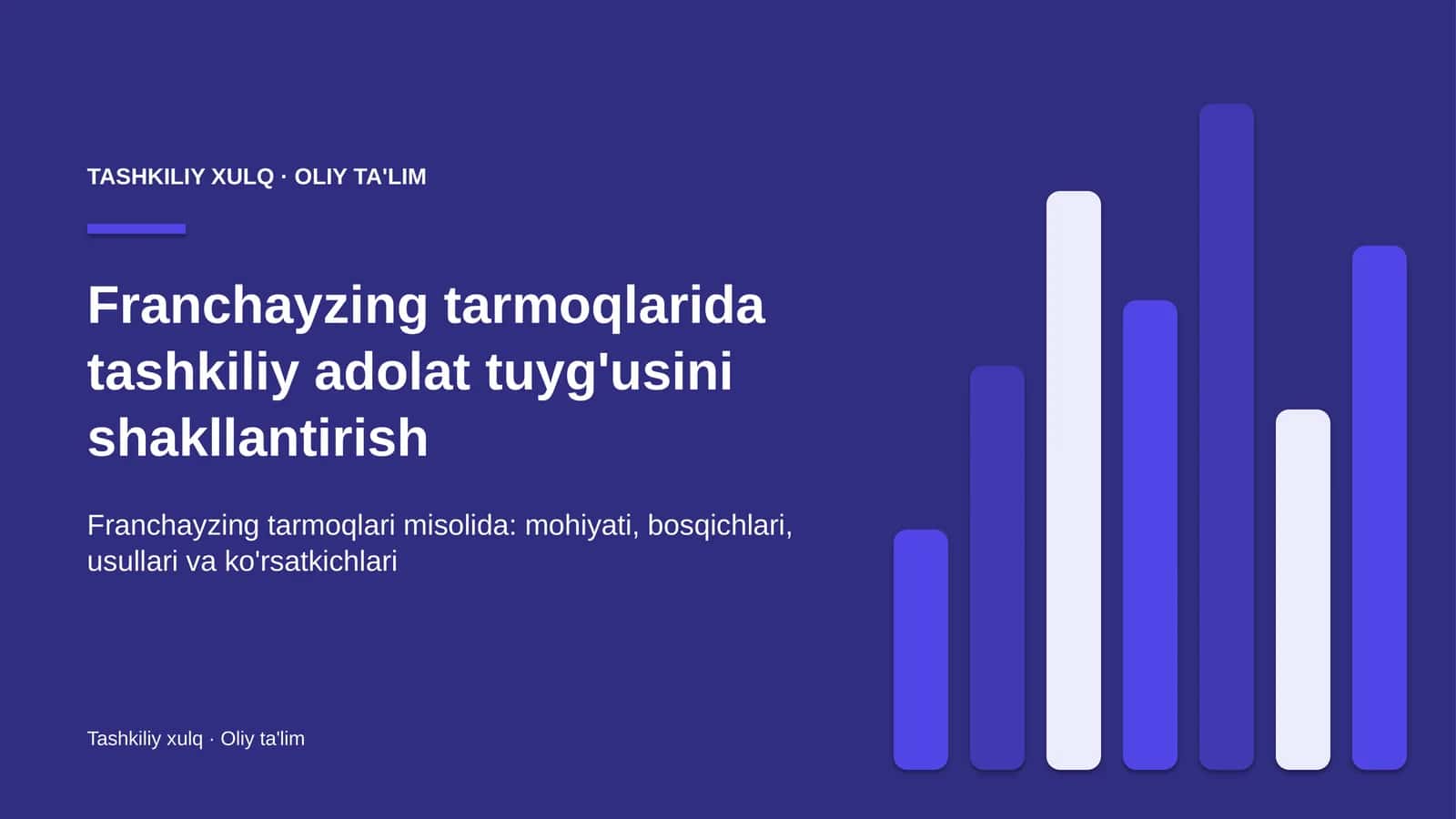 franchayzing tarmoqlarida tashkiliy adolat tuyg'usini shakllantirish 9598