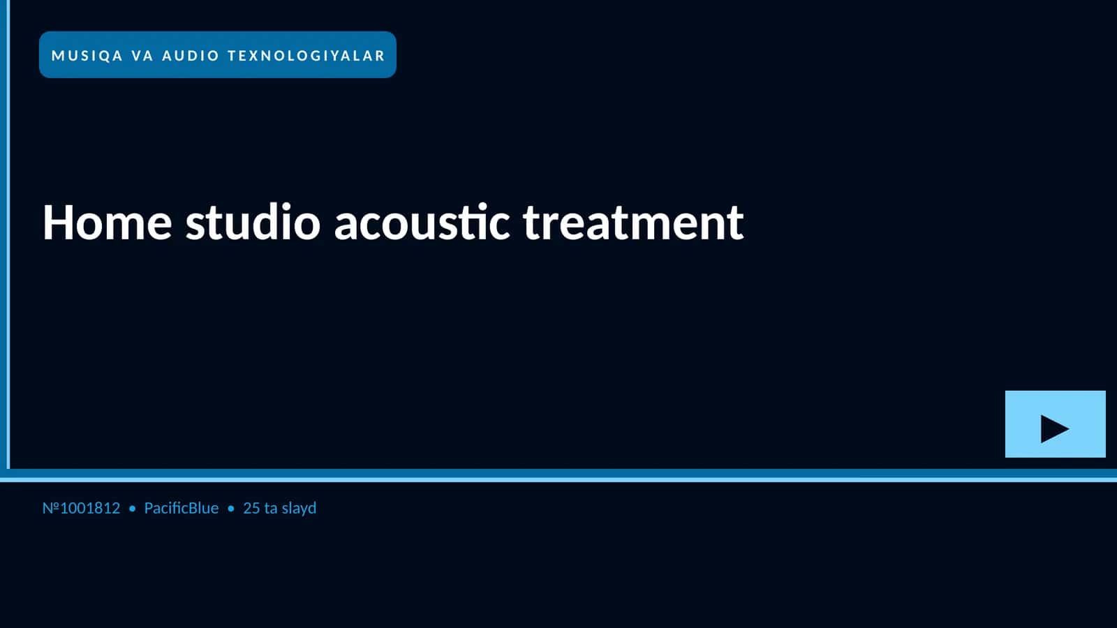 Home studio acoustic treatment