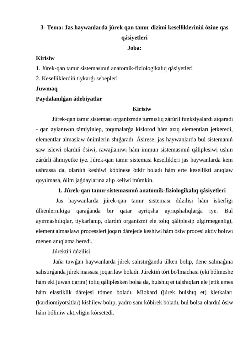 Júrek-qan tamır sisteması anatomiyası