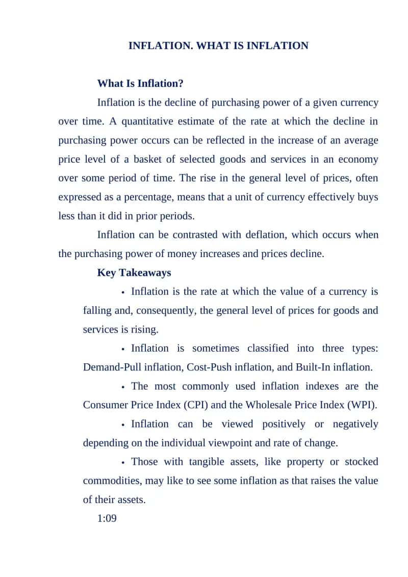 What Is Inflation?