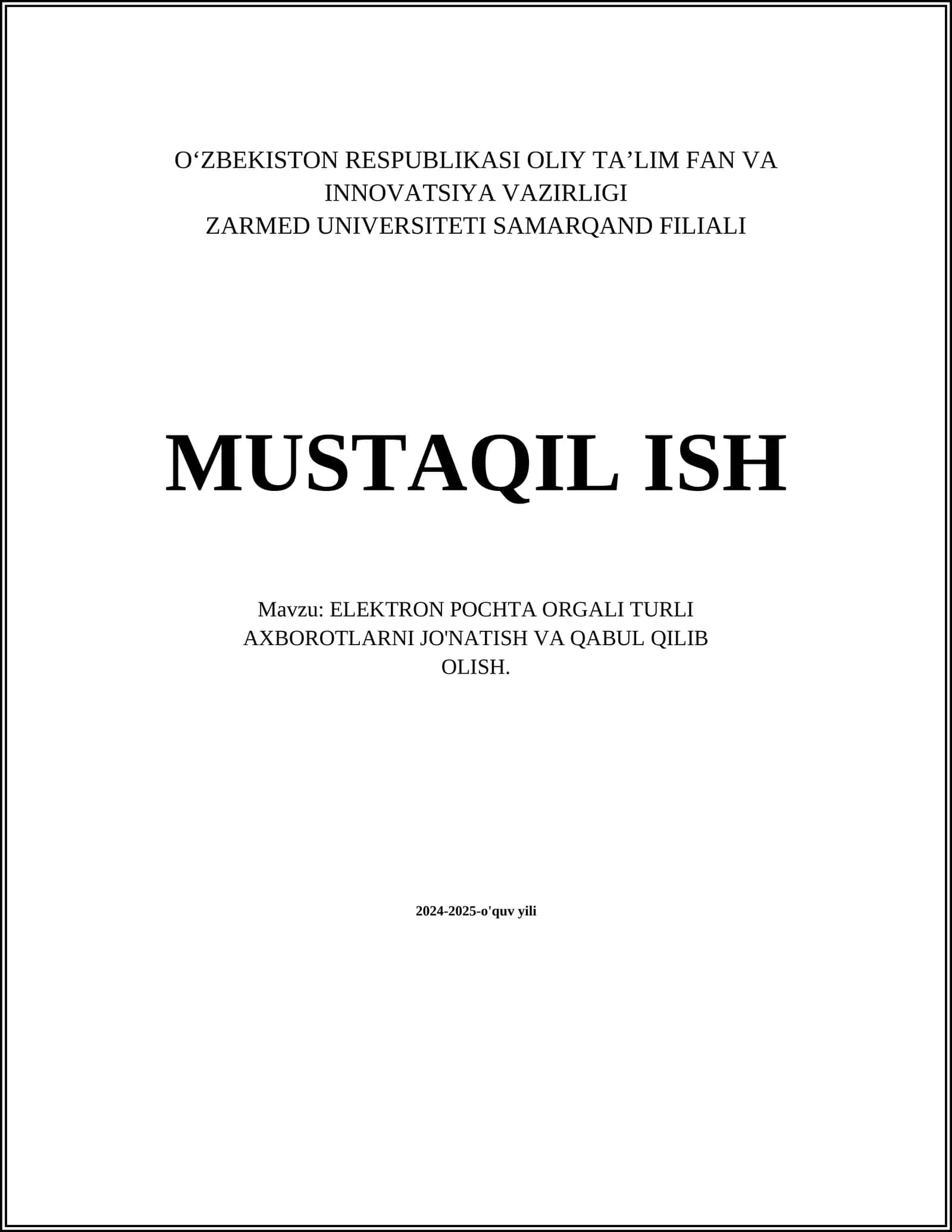 Elektron pochta tizimlari