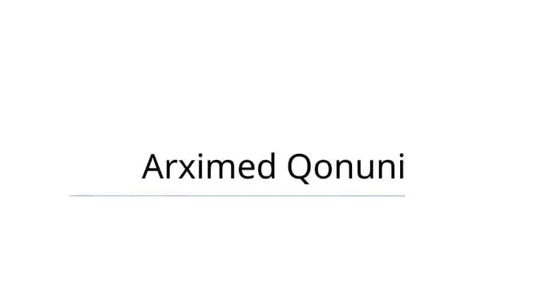 Arximed Qonuni