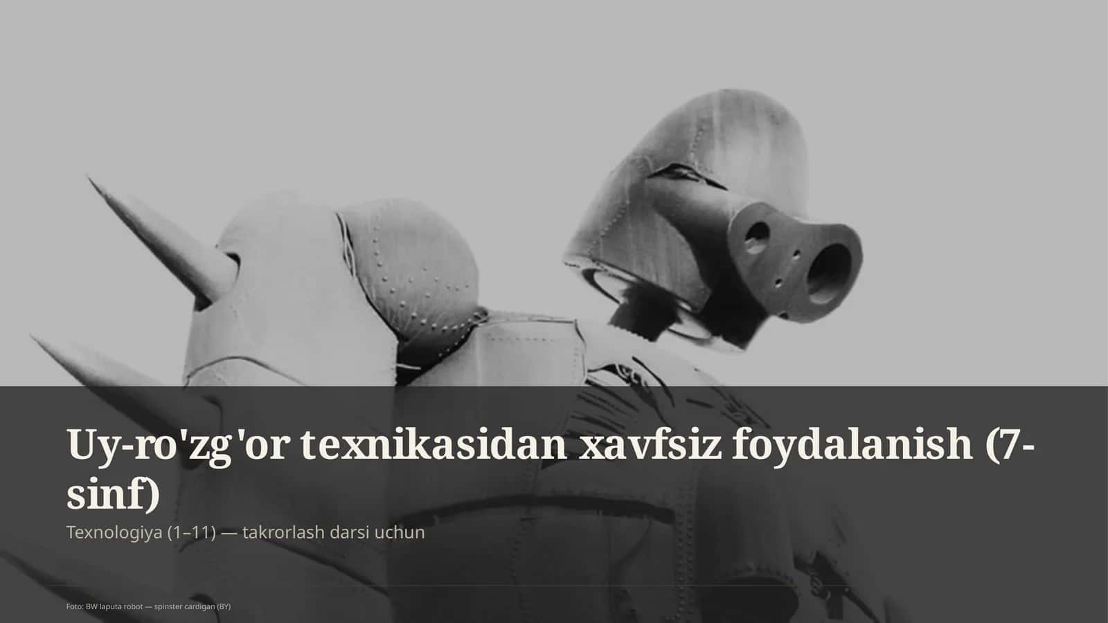 Uy-ro'zg'or texnikasidan xavfsiz foydalanish (7-sinf)