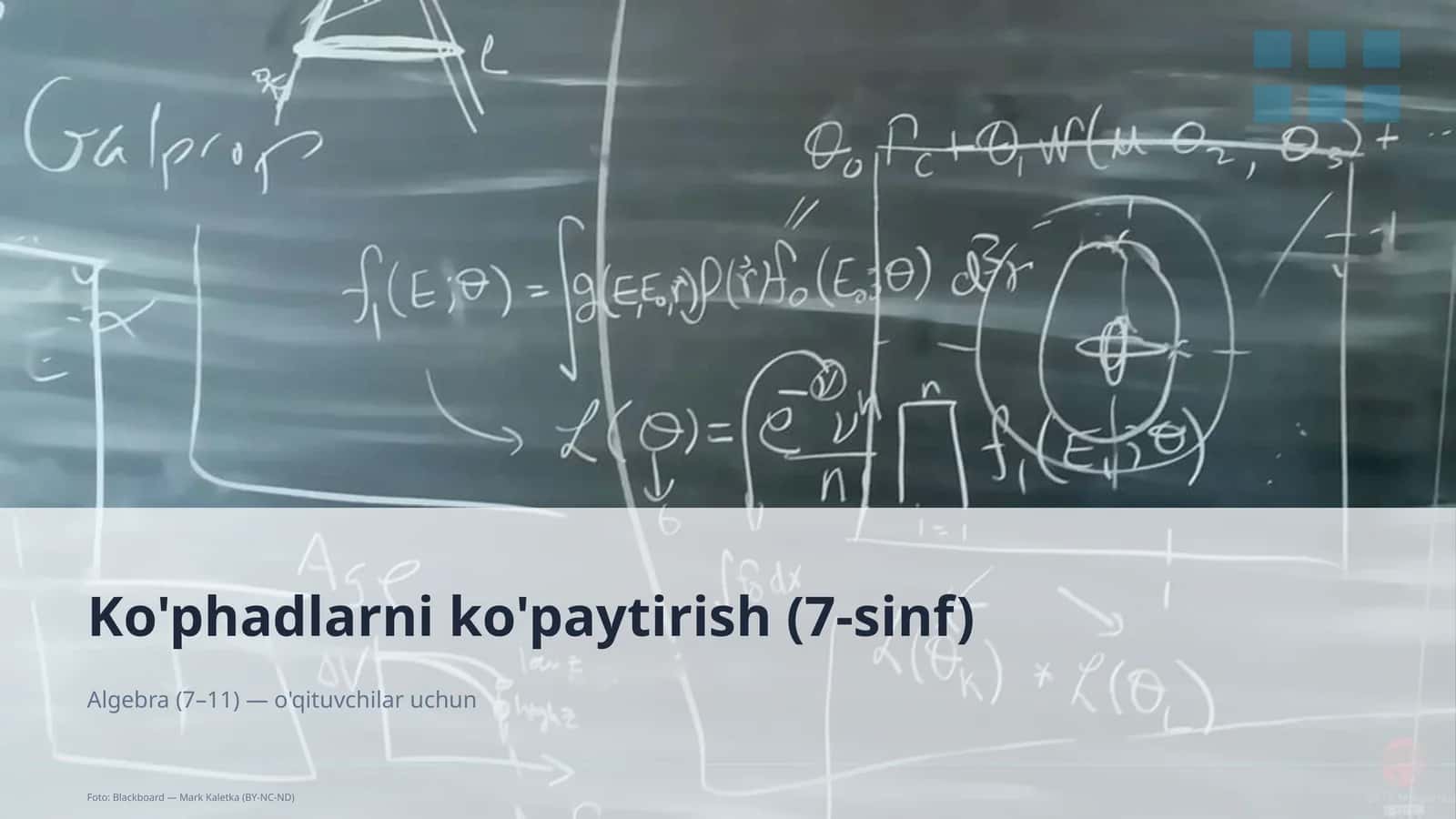 Ko'phadlarni ko'paytirish (7-sinf)