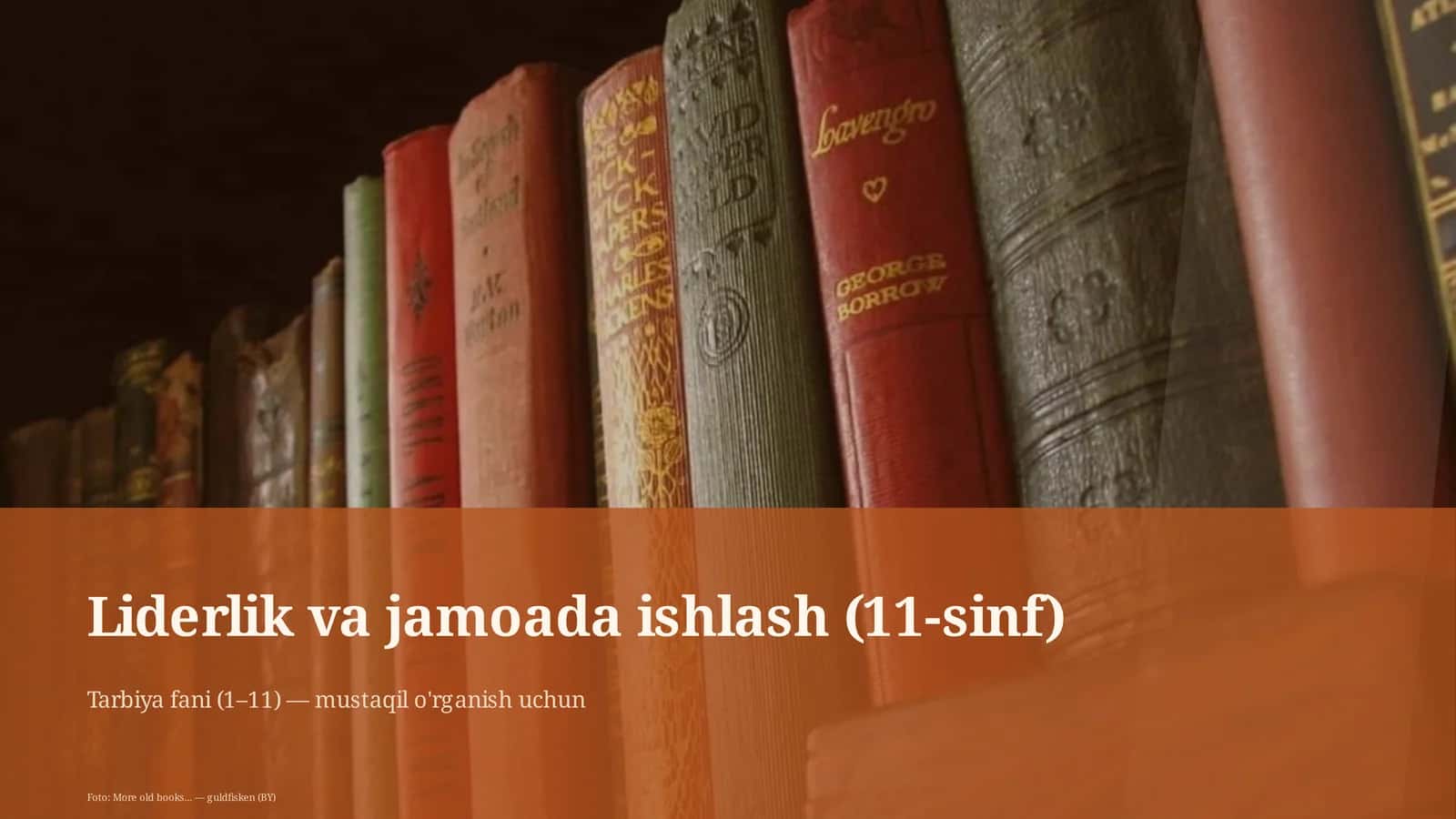 Liderlik va jamoada ishlash (11-sinf)