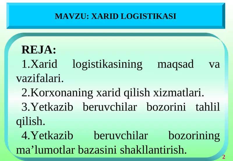 Xarid logistikasi