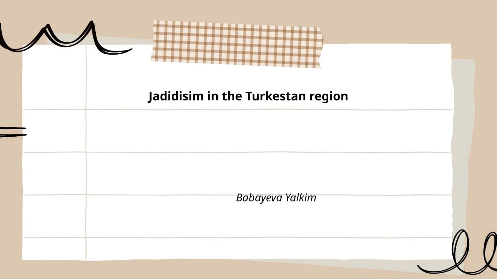 Jadidisim in the Turkestan region