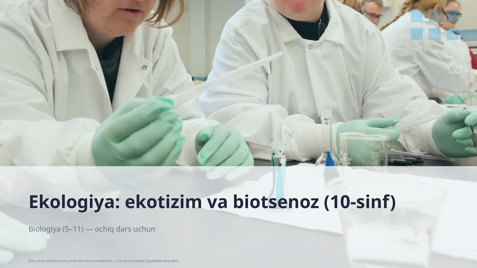 Ekologiya: ekotizim va biotsenoz (10-sinf)