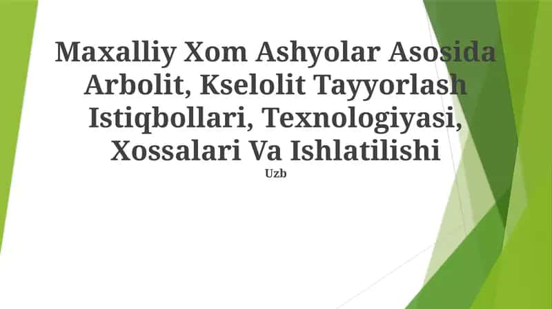 Arbolit texnologiyasi