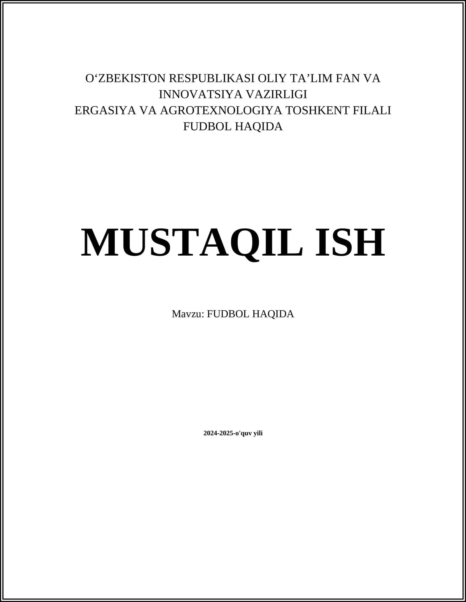 FUDBOL HAQIDA