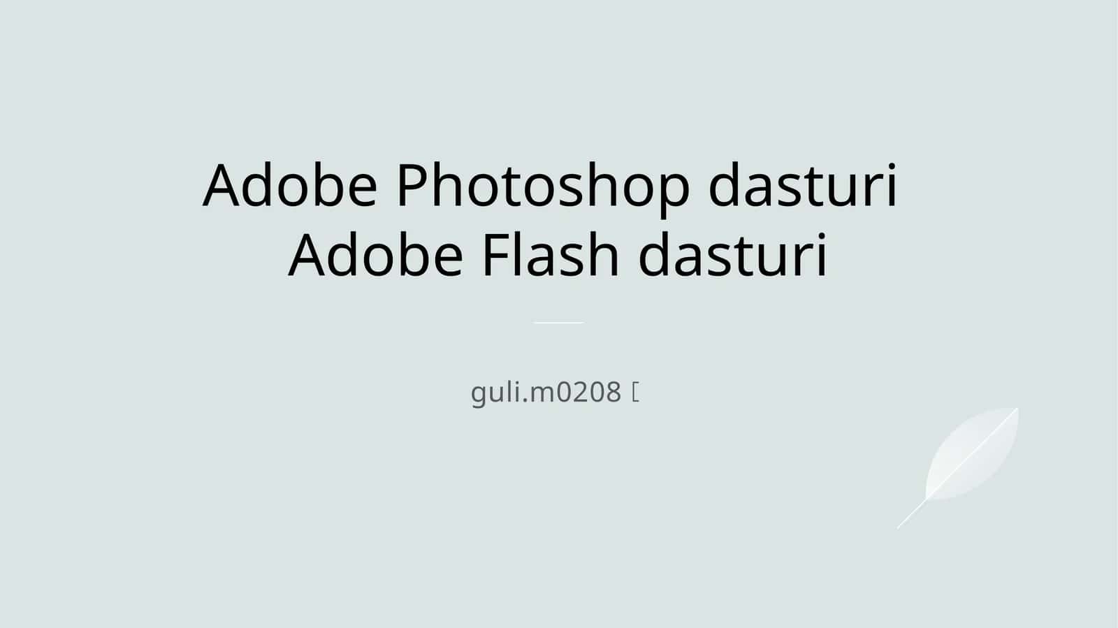 Adobe Photoshop dasturi