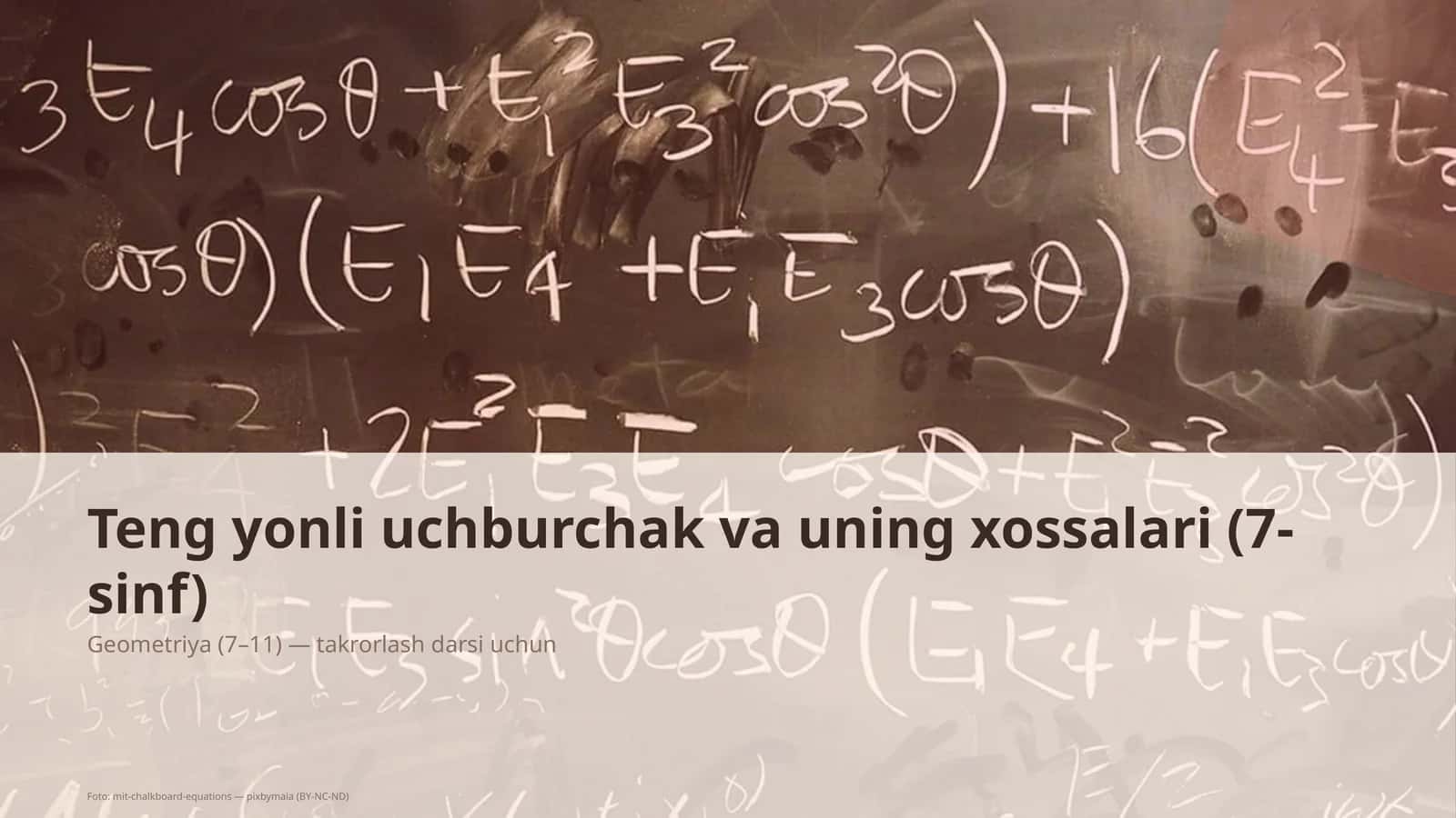 Geometriya (7–11) — takrorlash darsi uchun