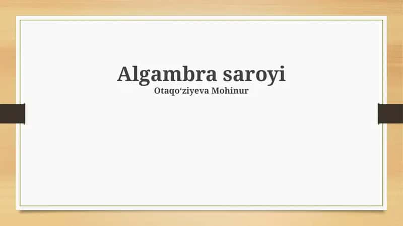 Algambra saroyi