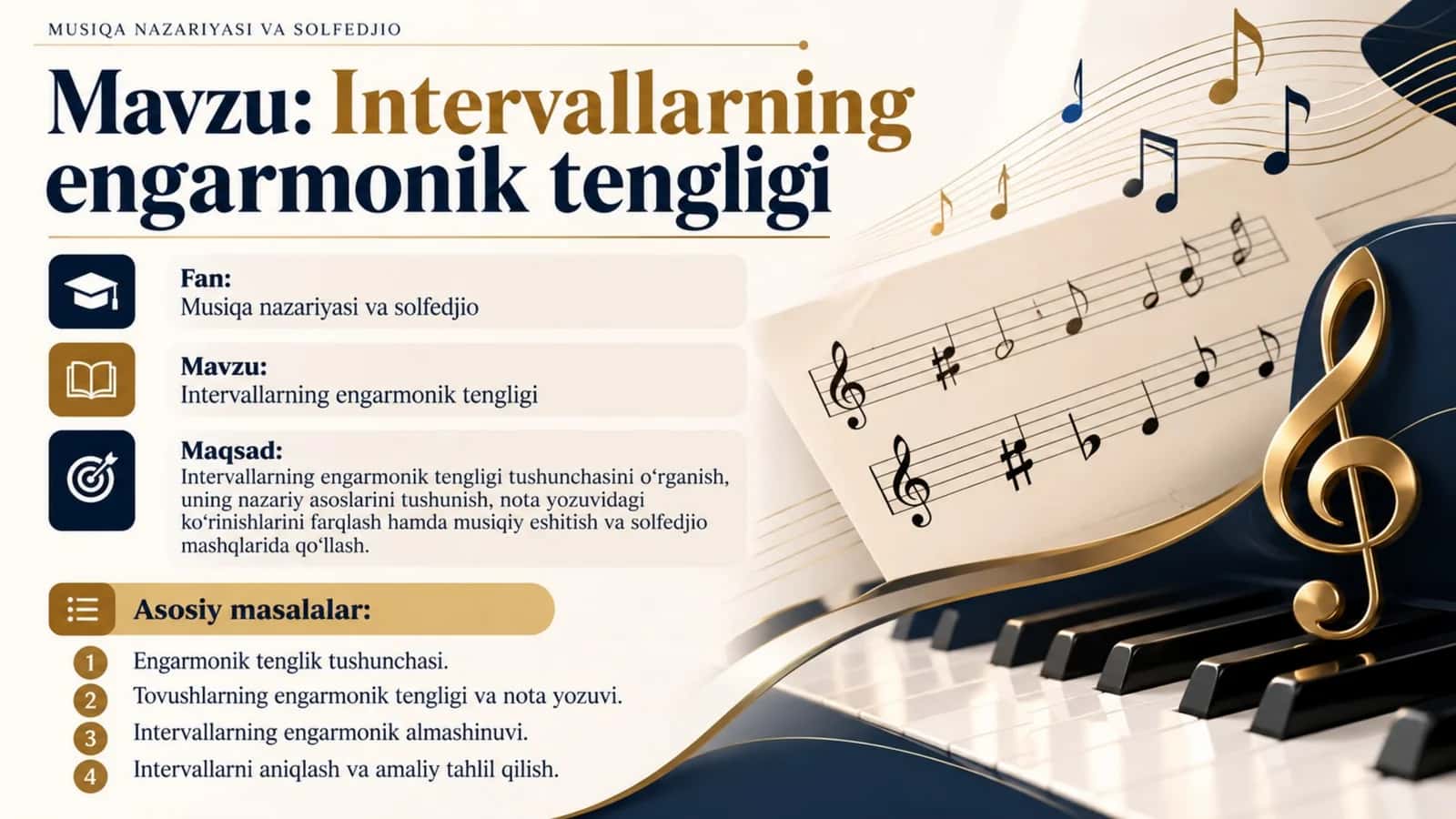 Intervallarning engarmonik tengligi — 15 slaydlik taqdimot