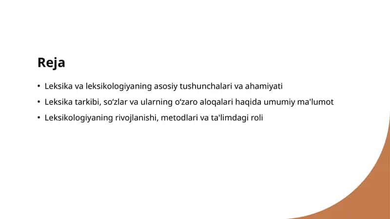 Leksika va leksikologiyaning asosiy tushunchalari va ahamiyati