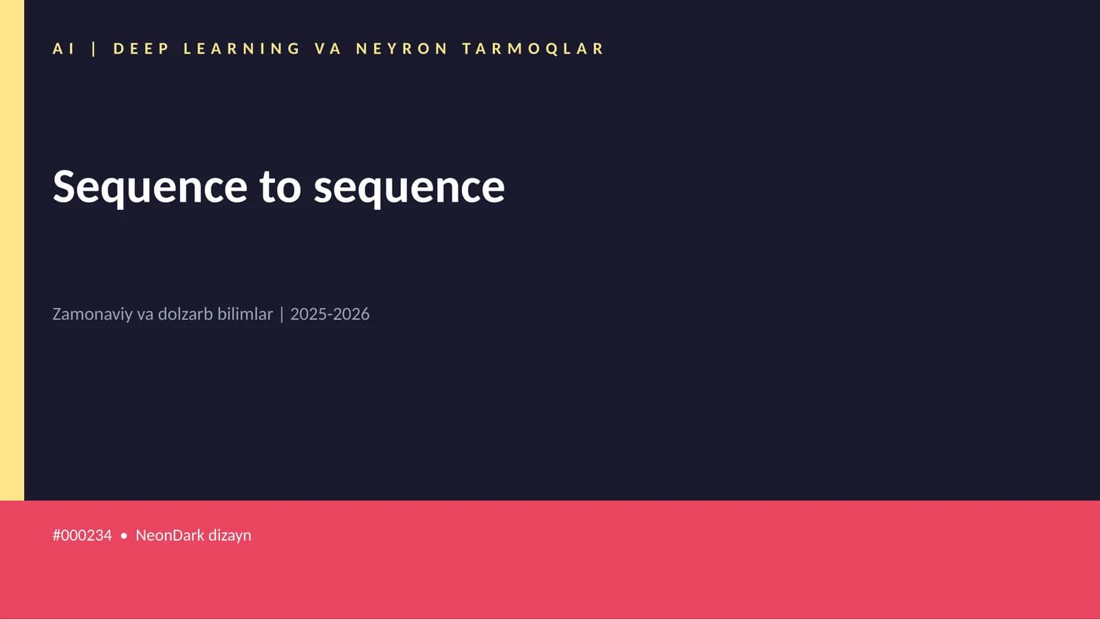 Sequence to sequence