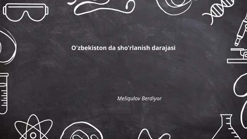 O'zbekiston da sho'rlanish darajasi