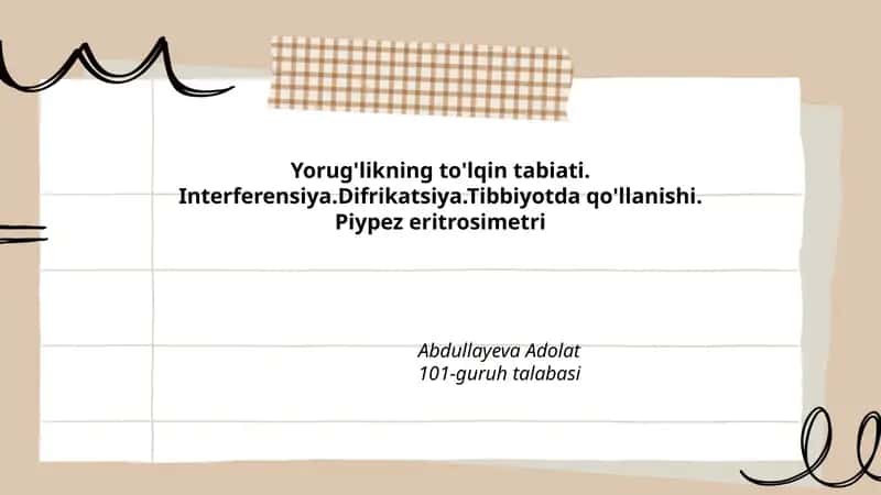 Yorug'likning to'lqin tabiati