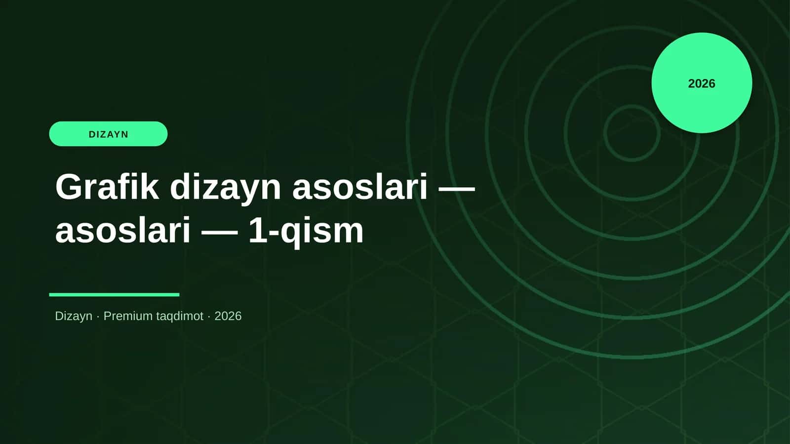 Grafik dizayn asoslari — asoslari — 1-qism