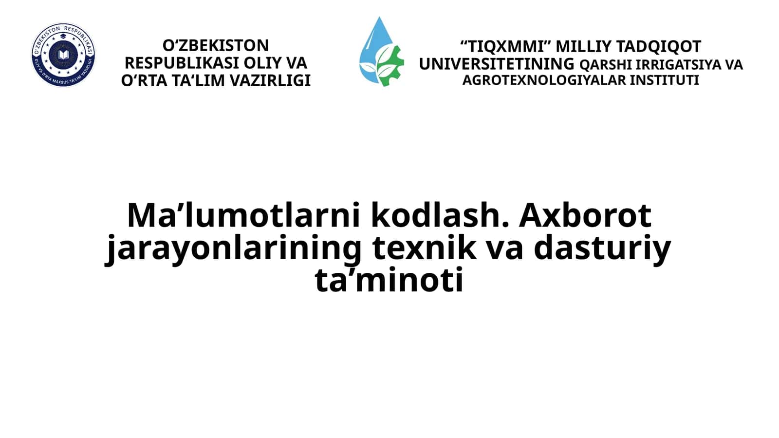 Axborot texnologiyalari