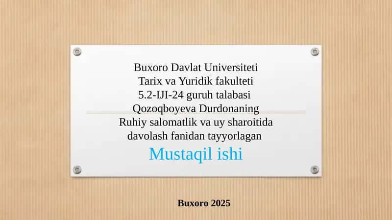OIV va OITS bilan kasallangan bemorlar bilan ijtimoiy ish