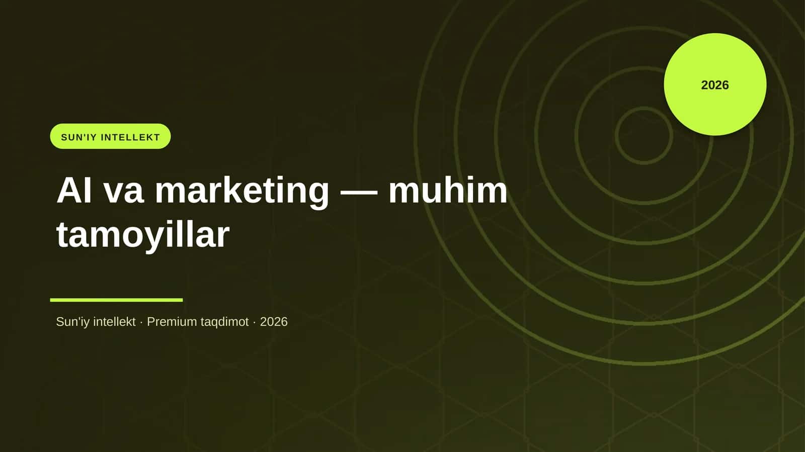 AI va marketing — muhim tamoyillar