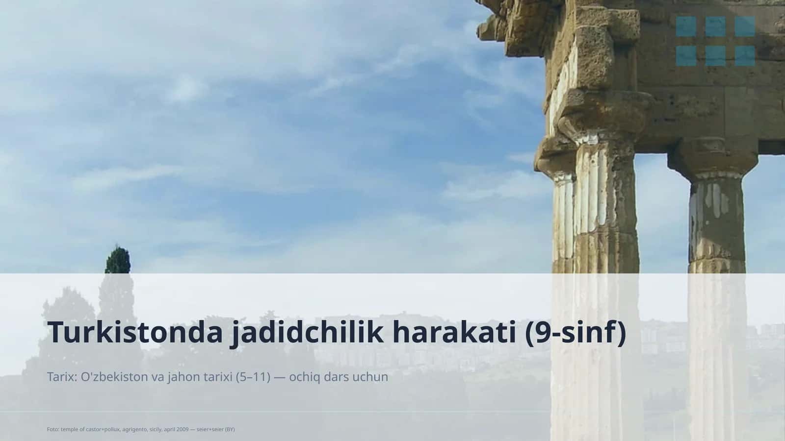 Turkistonda jadidchilik harakati (9-sinf)