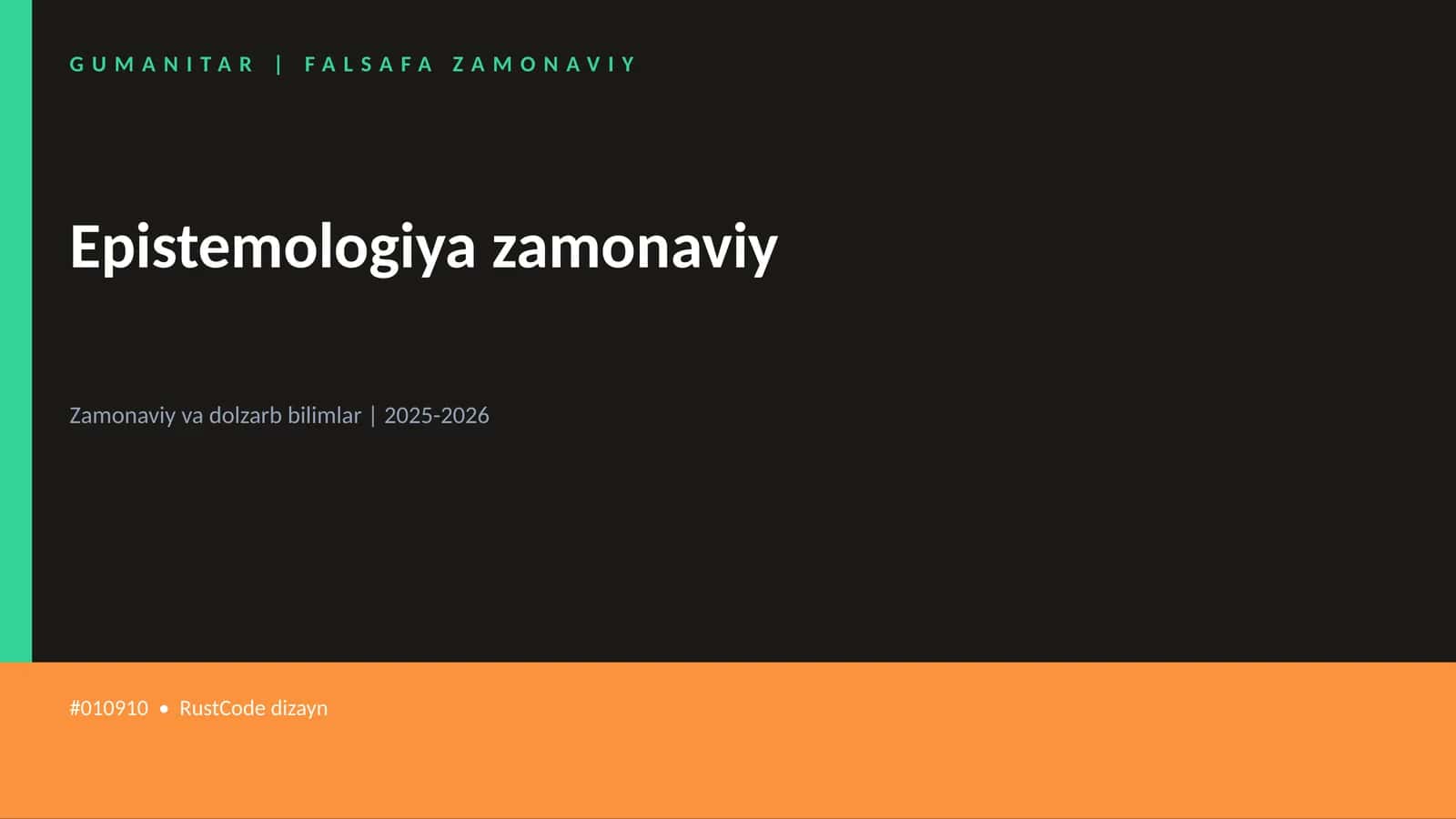 Epistemologiya zamonaviy