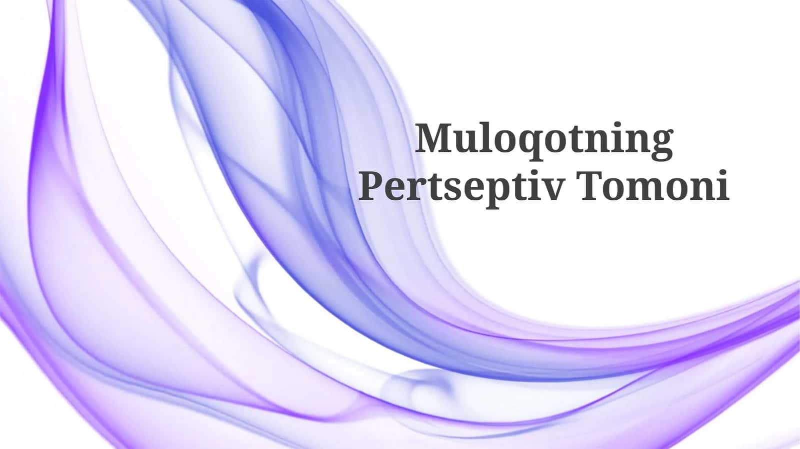 Muloqotning Pertseptiv Tomoni