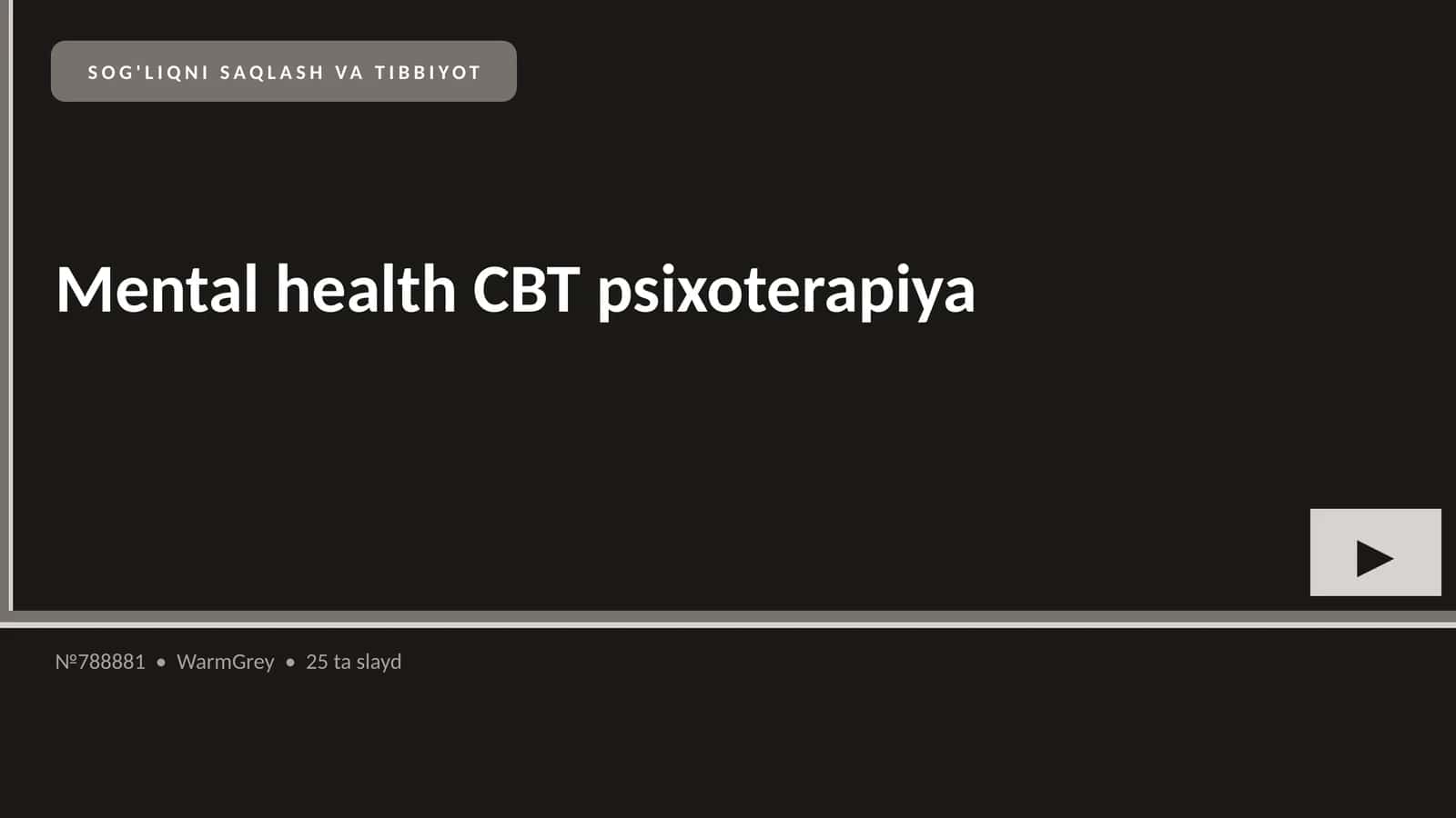 SOG'LIQNI SAQLASH VA TIBBIYOT
