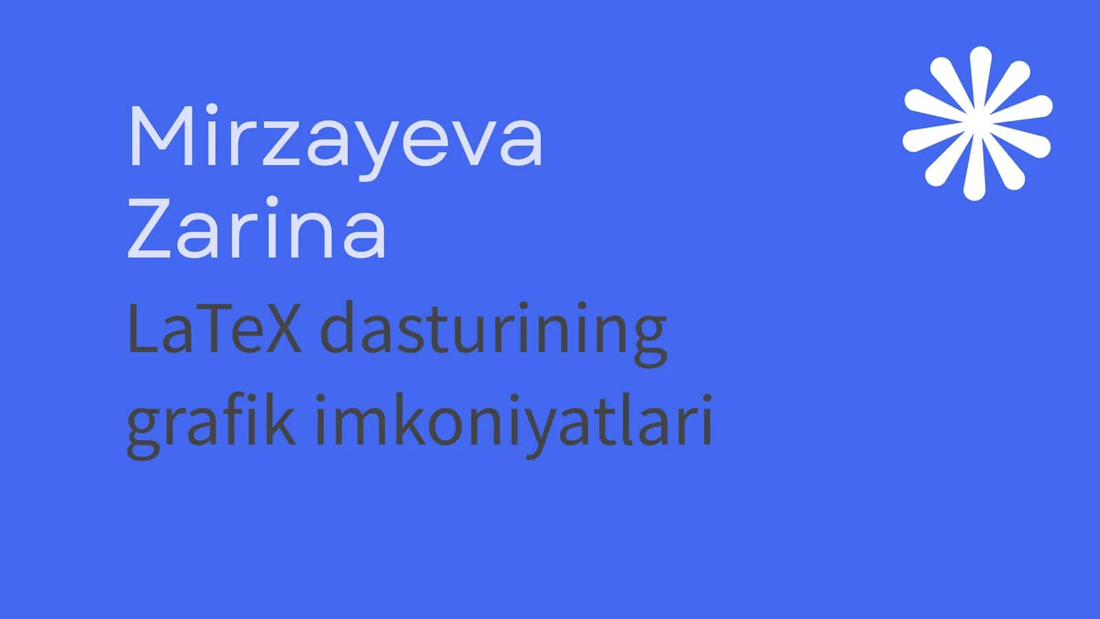 LaTeXdasturining grafika imkoniyatlari