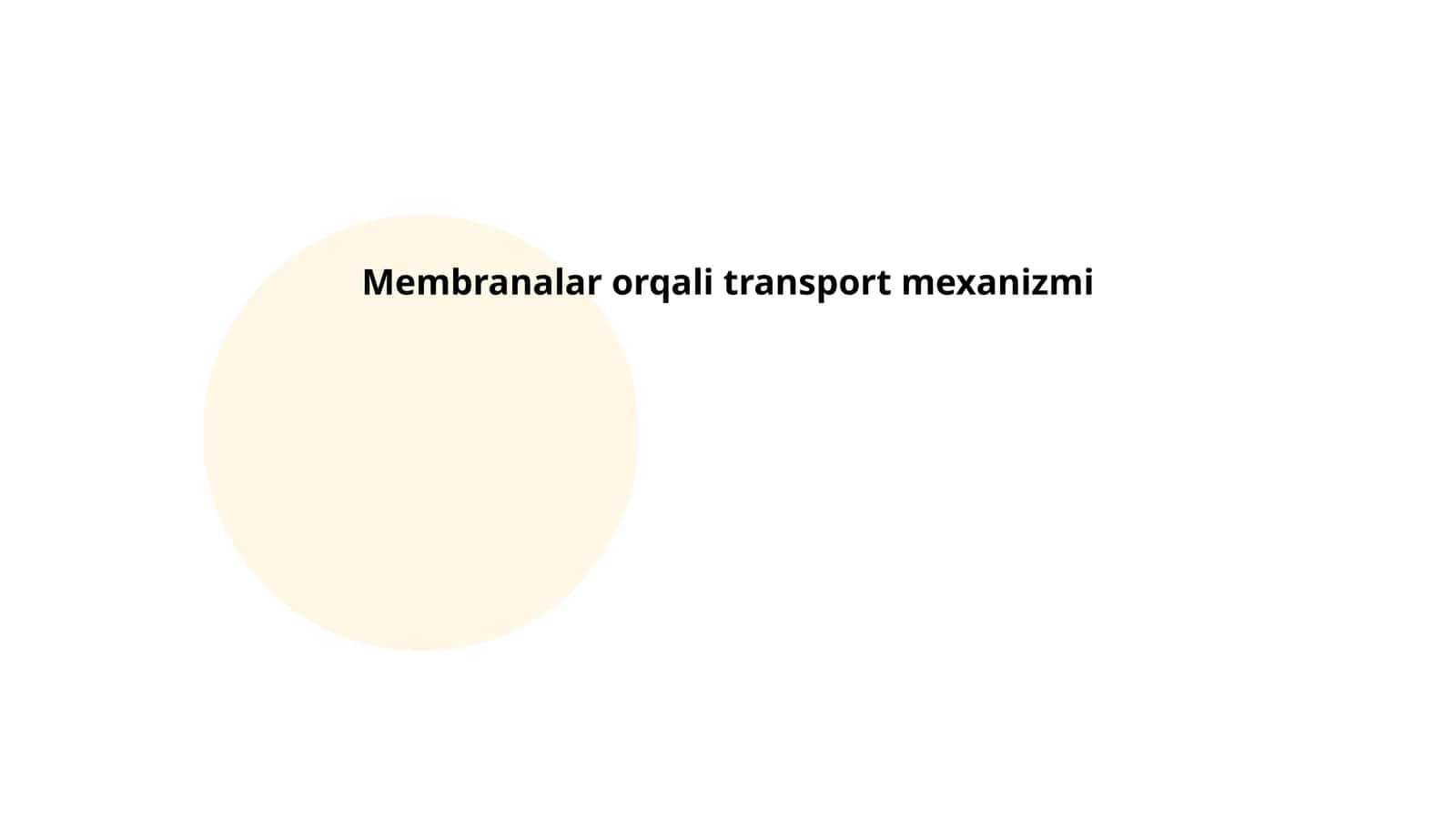 Membranalar orqali transport mexanizmi
