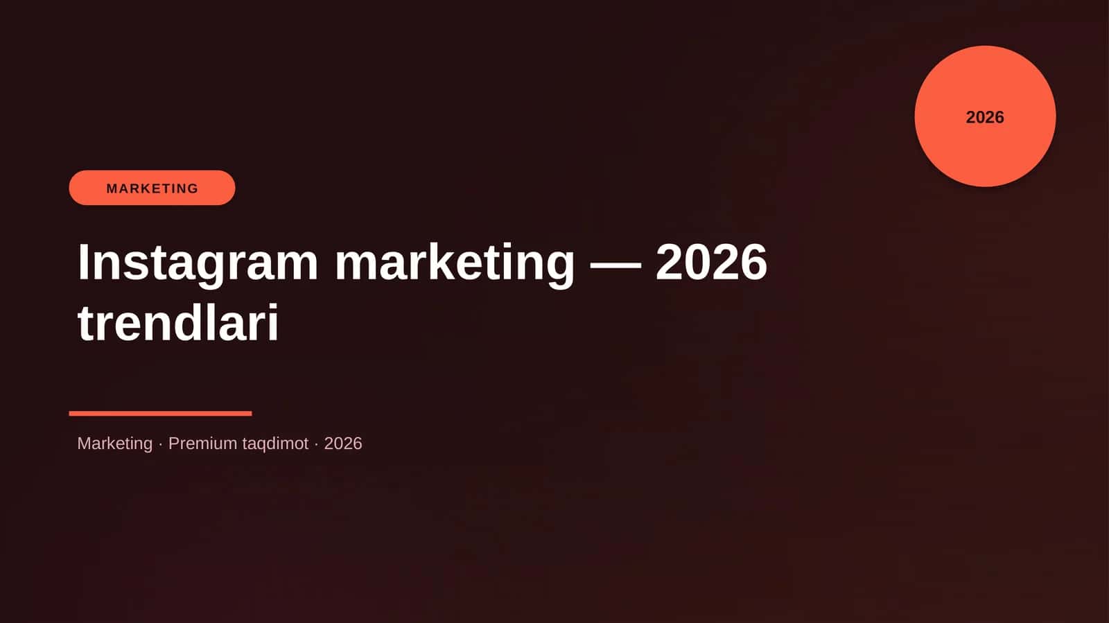 Instagram marketing — 2026 trendlari
