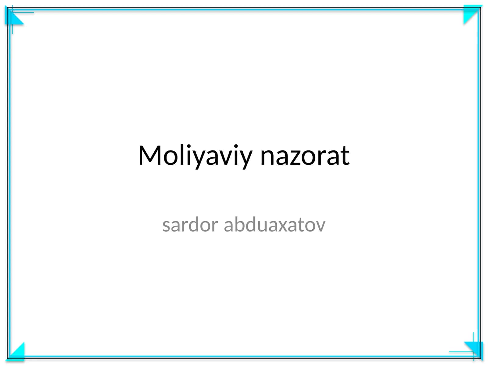 Moliyaviy nazorat