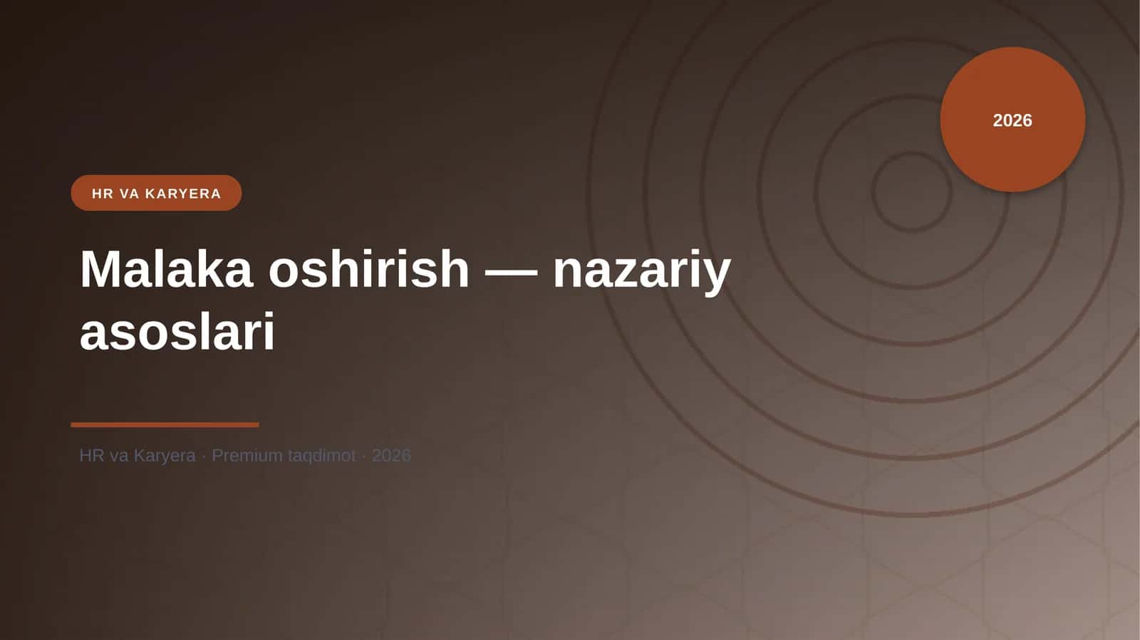 Malaka oshirish — nazariy asoslari