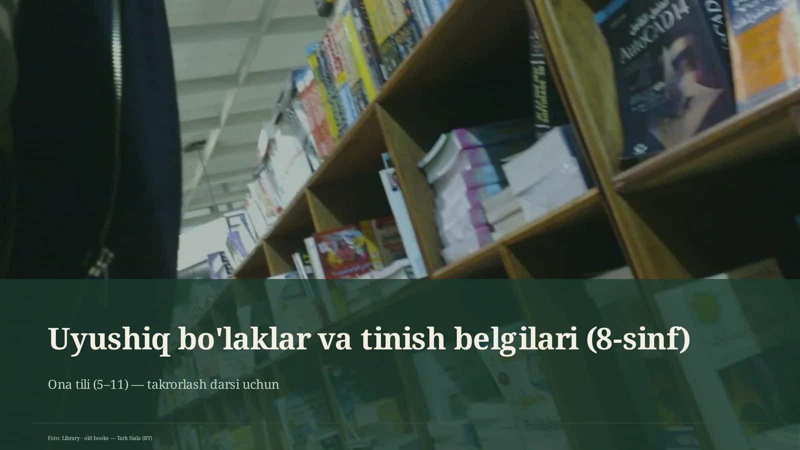 Uyushiq bo'laklar va tinish belgilari (8-sinf)