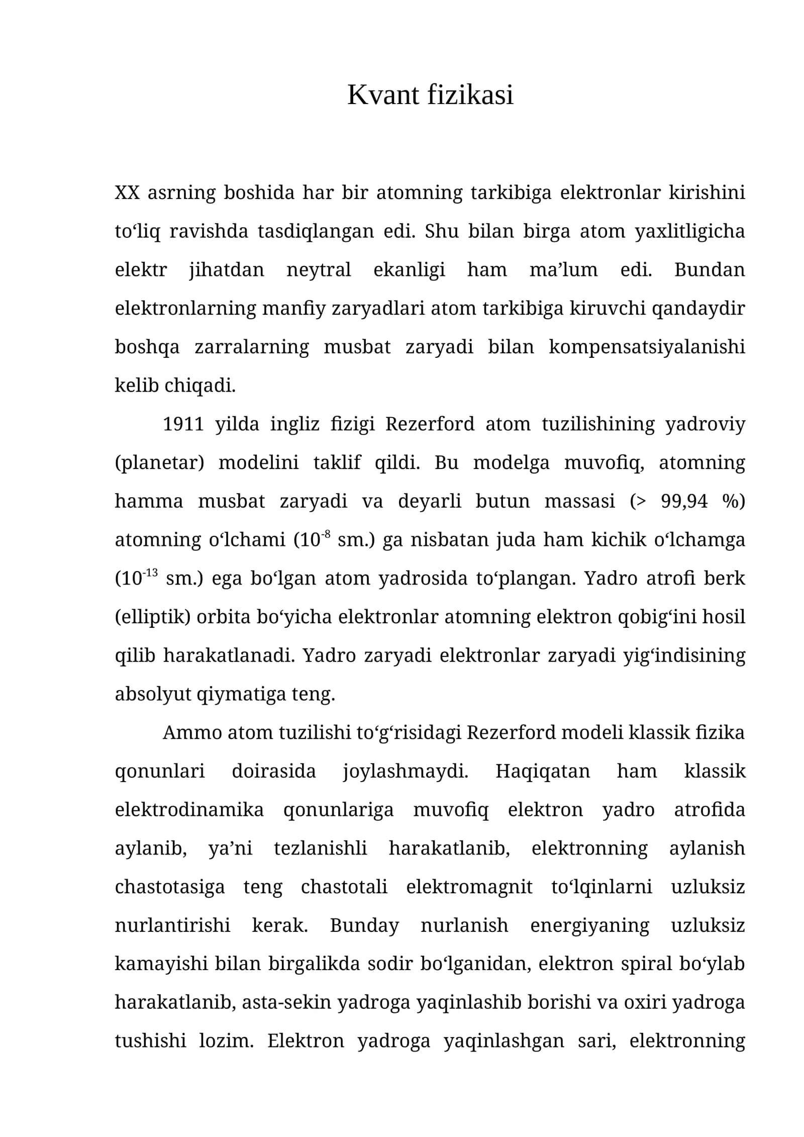 Kvant fizikasi