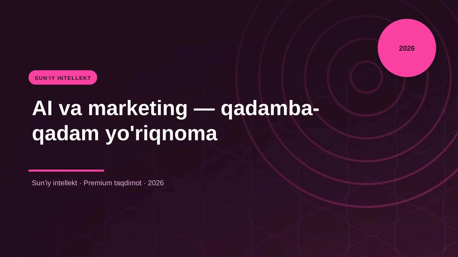 AI va marketing — qadamba-qadam yo'riqnoma
