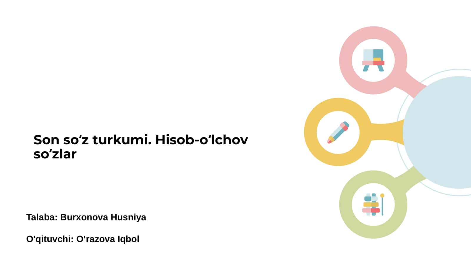 Son soʻz turkumi. Hisob-oʻlchov soʻzlar