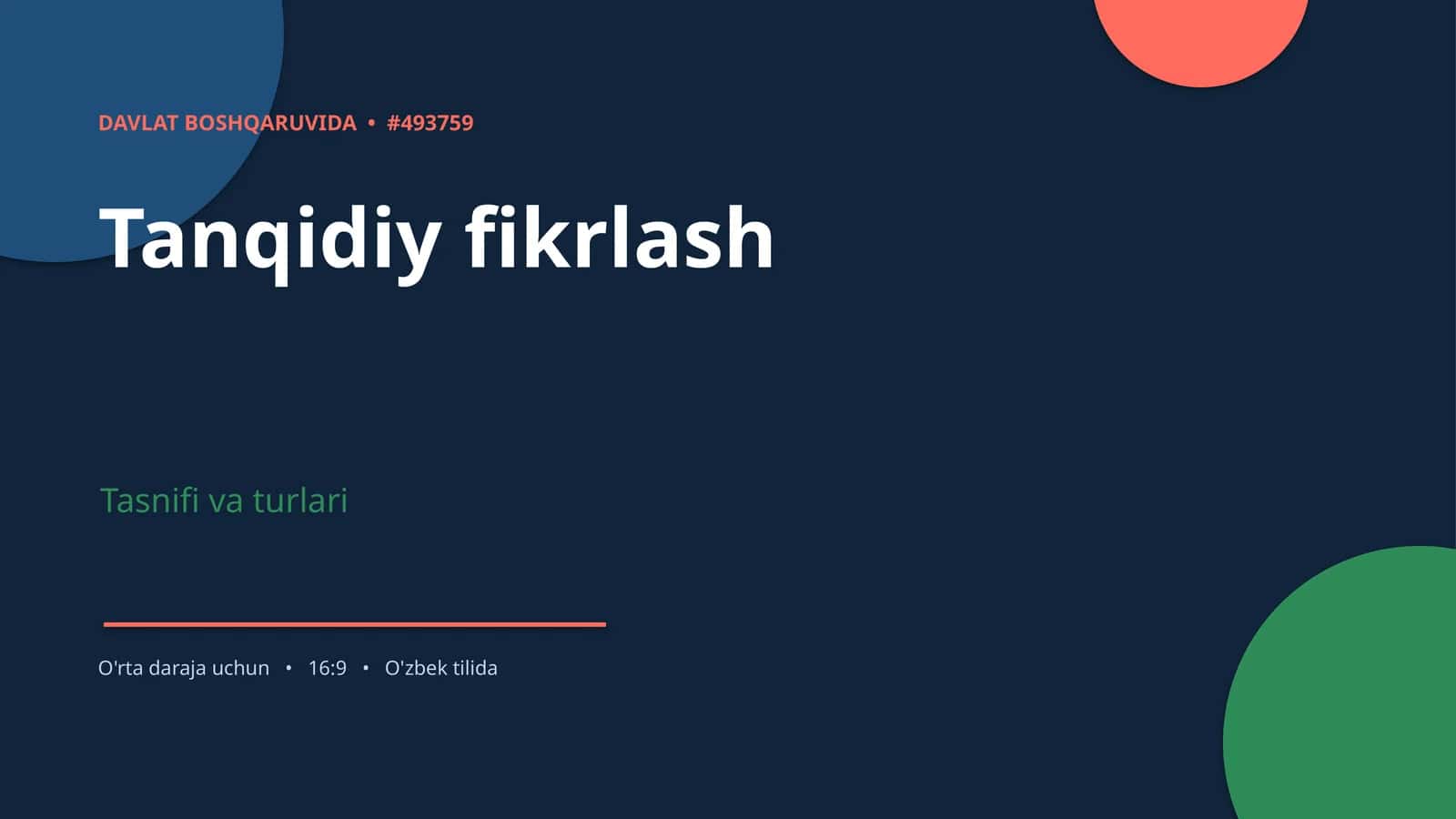 Tanqidiy Fikrlash
