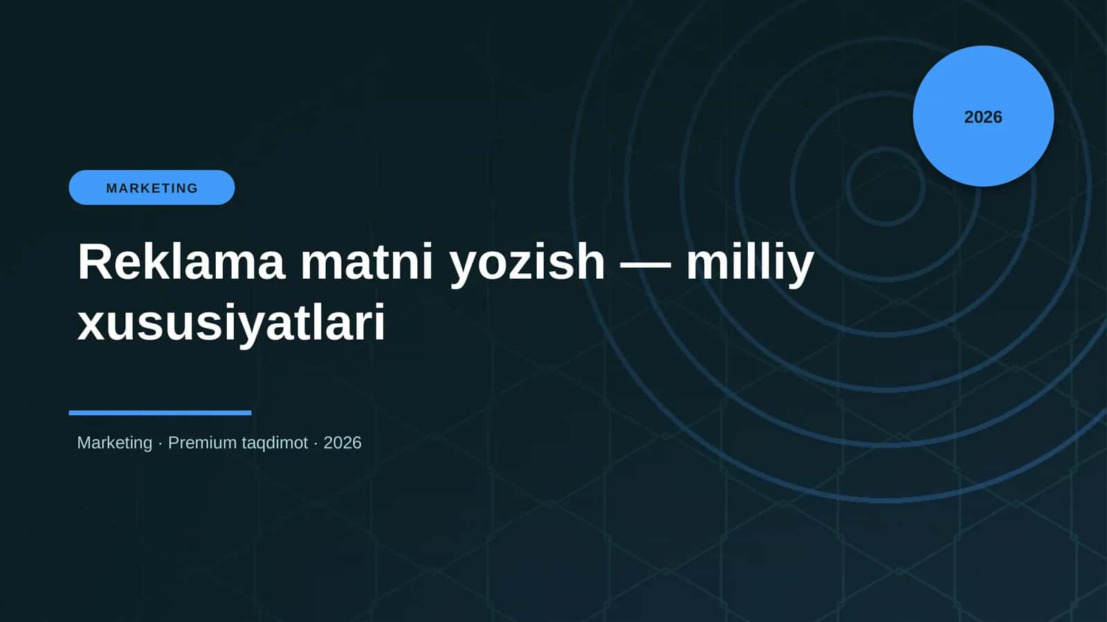 Reklama matni yozish — milliy xususiyatlari