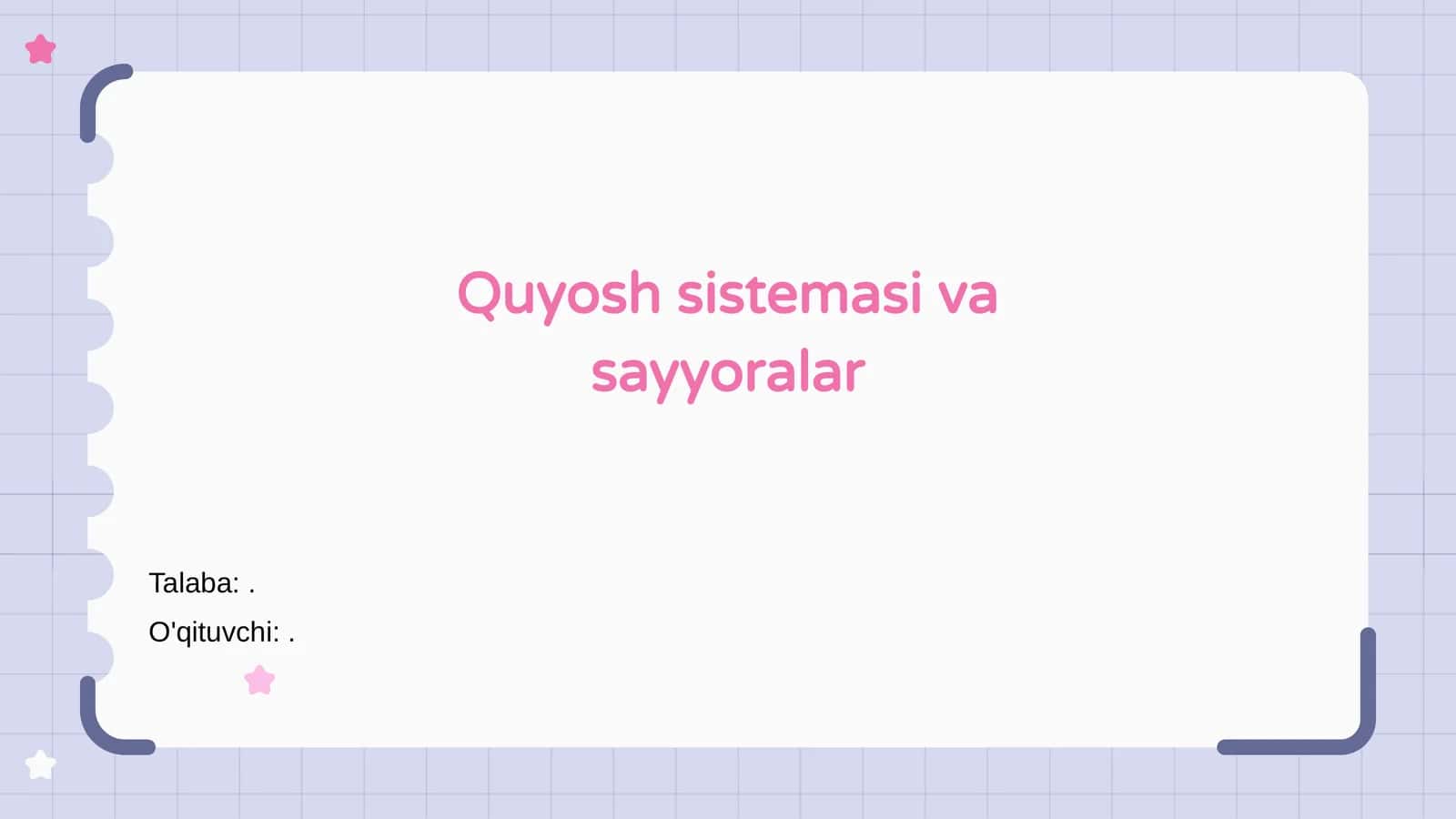 Quyosh sistemasi va sayyoralar
