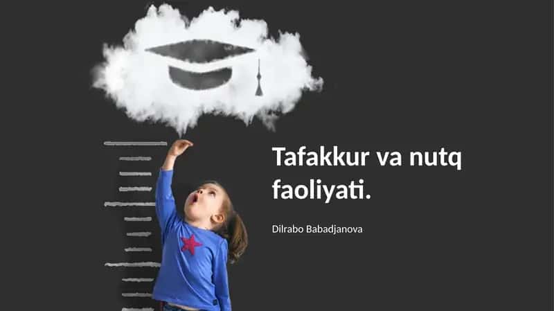 Tafakkur va nutq faoliyati