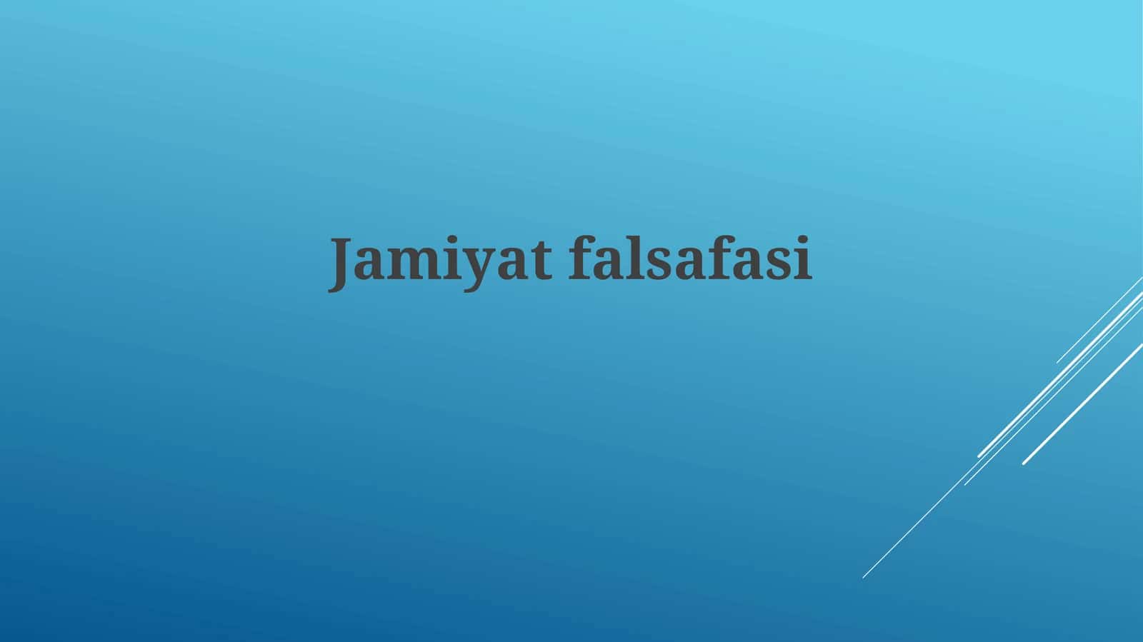 Jamiyatfalsafasi