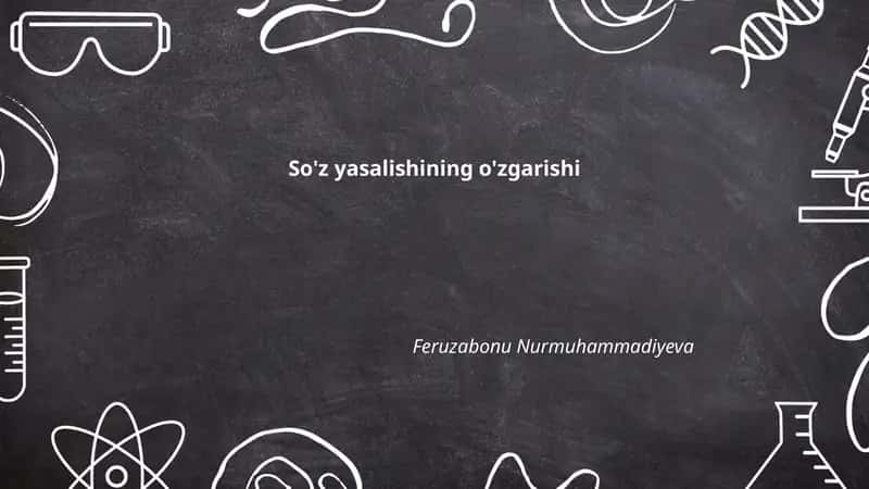 So'z yasalishining o'zgarishi